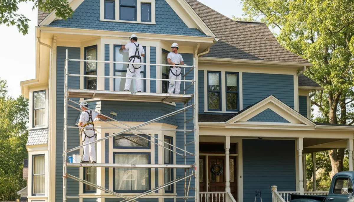 Madison, WI painting contractor on an area service page for interior and exterior house painting