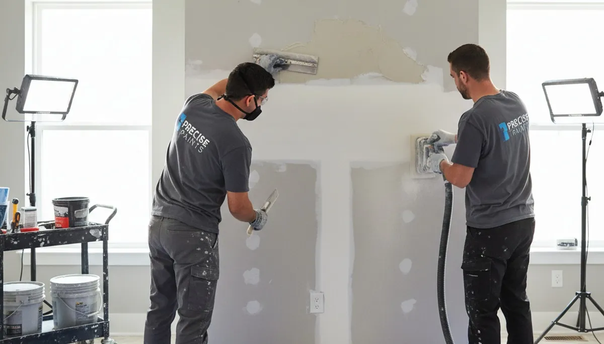 Madison, WI drywall repair by painters fixing cracks, dents, and water damage for smooth walls