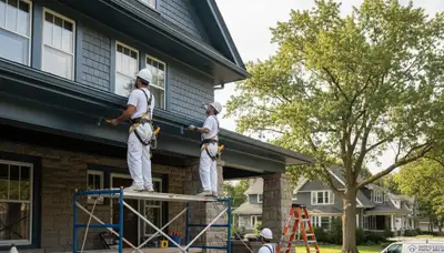 Madison, WI painting contractor on an area service page for residential and commercial painting services